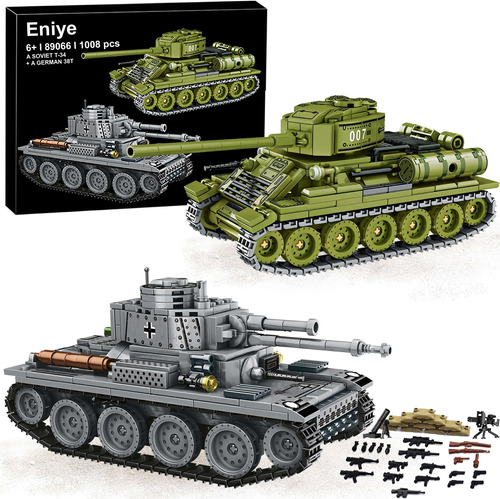 Eniye Ww2 Army Tank Toys Kit De Construcción, Un Tanque Alem