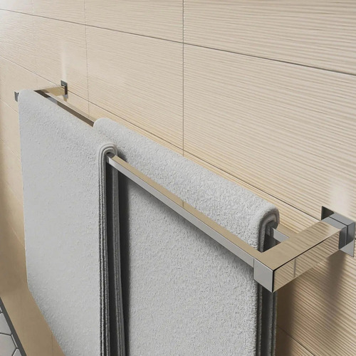 Suporte 57cm Toalha Duplo De Banheiro Toalheiro C6948f Inox