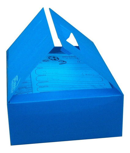 Caja Archivo Oficio 12 Cm Plana Azul Pack 5 Unidades