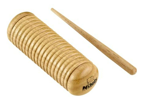 Nino Percussion Guiro De Madera Con Relleno Y Raspador De Ag