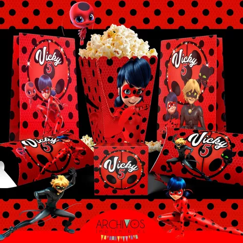 Kit Imprimible Candy Bar Ladybug Miraculous Cat Noir Full