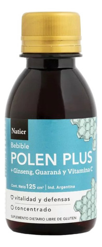 Polen Plus Rendimiento Físico Mental Natier 125ml