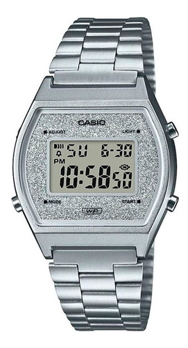 Relógio Casio Feminino Vintage Prata Gliter B640wdg-7df