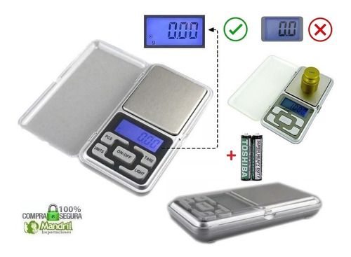 Balanza Gramera Portátil Digital Lcd 0.01gr -500gr Bolsillo