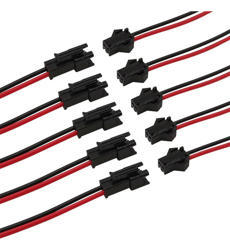 Conector Jst Sm 2 Pines Par Macho Y Hembra Con Cable-pack X5