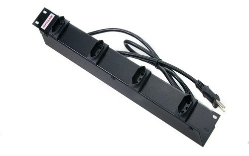 Extensão Régua 4 Tomadas Rack 19 Polegadas 127/220V Fiolux