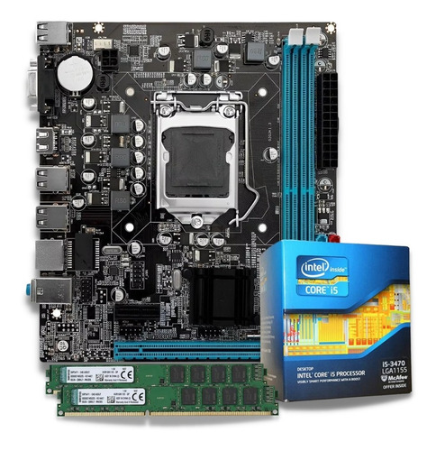 Kit Intel B75 Core I5 3470 + 16gb De Memória C/ Hdmi 