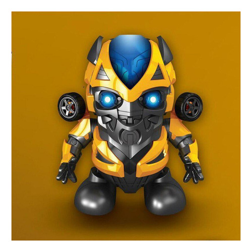 Robô Que Dança Bumblebee Com Luzes E Som Divertido