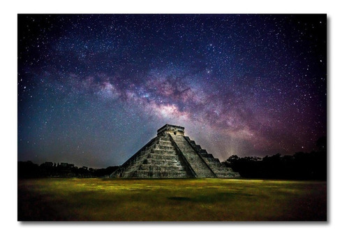 Cuadro Decorativo Templo Kukulkán Chichén Itzá Mayas 60x40