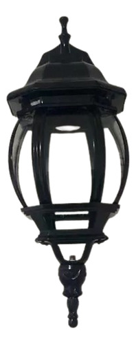 Farol Colonial Metal Y Vidrio Negro O Bronce L-40cm X A-18cm