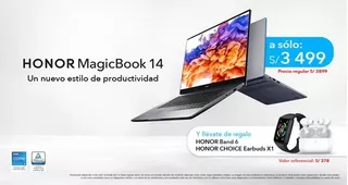 Honor Magicbook 14 + Band 6 + Earbuds X1