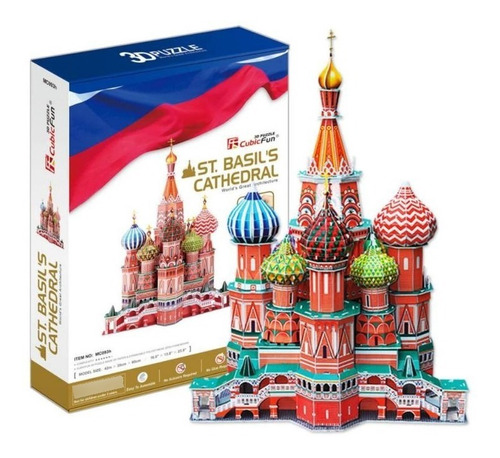 Puzzle 3d St's Basil's Cathedral 92 Pcs - Cubicfun