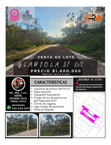 Venta Lote Gladiola 37 Con Vistas Panorámicas, Proyecto Incluído Y Todos Los Servicios Cerca De Las Amenidades De Fracc Rancho San Diego Ixtapan De La Sal Edomex