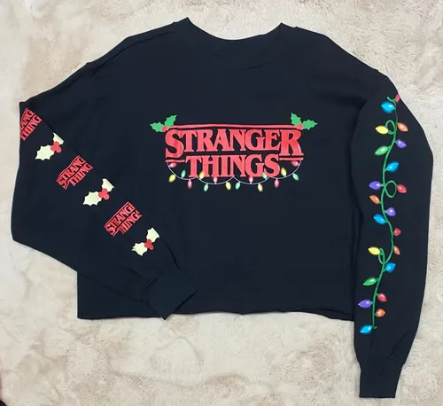 Stranger things cropped hoodie hotsell