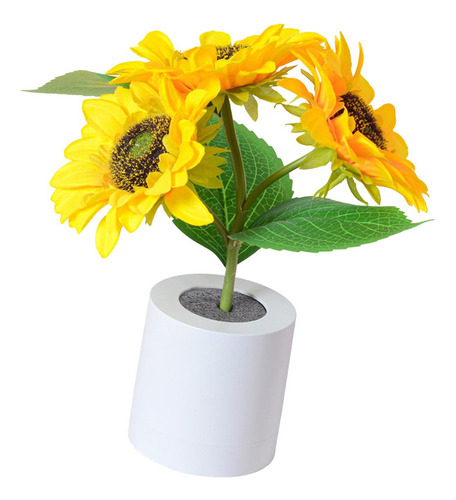 Lámpara De Girasol Con Luz De Noche De Girasol En Maceta,