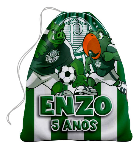 70 Saquinhos Surpresa Palmeiras (20x15cm)