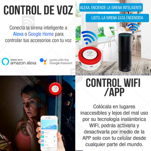Kit Alarma Wifi Sirena Sensores Cel Alexa Google Tuya Seguridad Casa Inteligente Control Total Y Monitoreo Via Celular