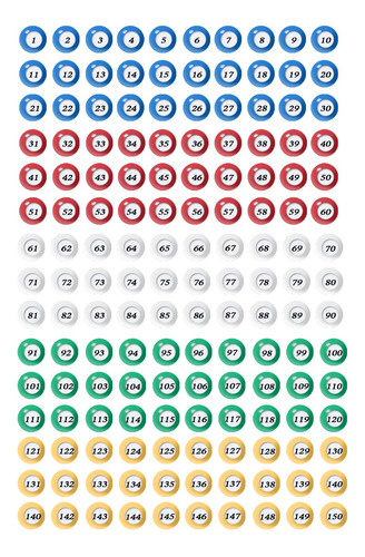 150x Bolas De Bingo Bolas De Llamada Reemplazo De Accesorios