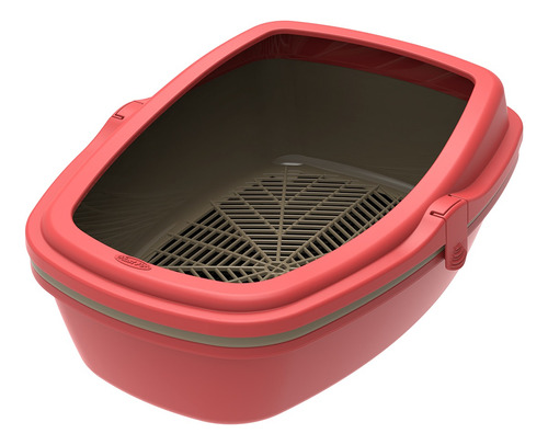 Bandeja Banheiro Sanitário Gatos Furba Grande Plastpet Cores Cor Vermelho