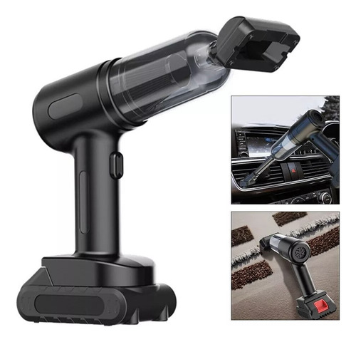 Aspiradora Para Auto 3 En 1 Seisa 120w Batería 24v Sq-xc58 C Color Negro Negro