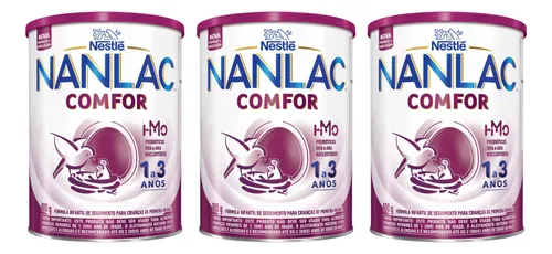 Kit 03 Fórmula Infantil Nestlé Nanlac Comfor 1 A 3 Anos 800g