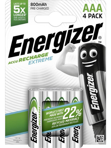 Baterías Recargables Nimh Aaa 800mah Energizer Accurecharge