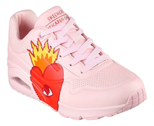 Tenis Skechers Uno Ricardo Cavolo Flaming Heart Mujer 177956pkmt