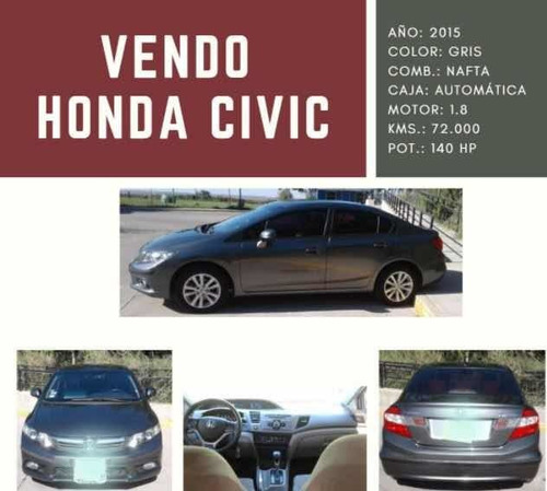 Honda Civic 1.8 Lxs At 140cv 2015