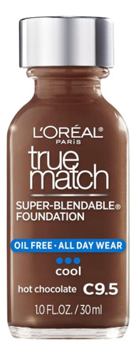 Maquillaje Líquida Loreal Makeup True Match Spf 17 Tono C9.5 Hot Chocolate