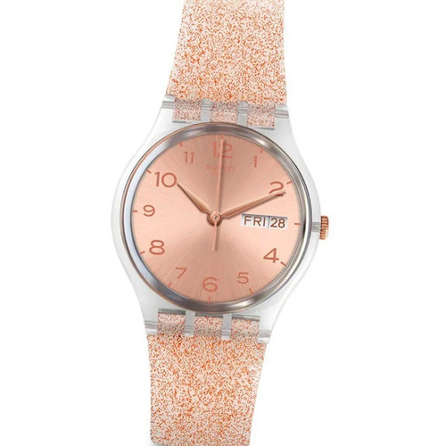 Reloj Swatch Ge716 Glitterrose Malla Brillante Envio Gratis