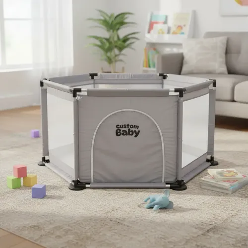 Corralito Hexagonal Custom Baby — Para Bebés y Mascotas, Rígido y Económico