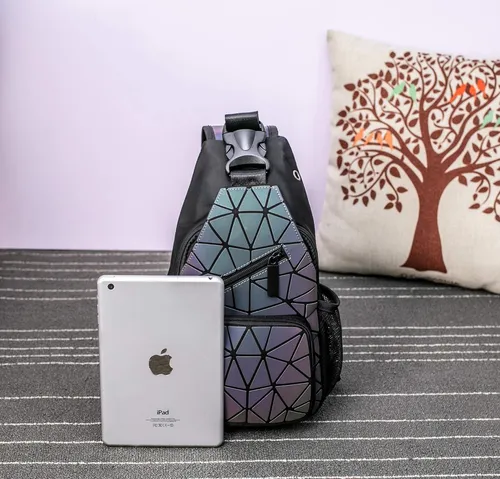 Mochila holográfica geométrica hotsell