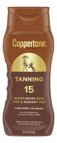 Coppertone Tanning 15 Protector Solar Efecto Bronceado 237ml