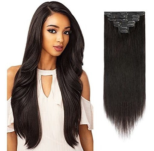 Mi-lady Doble Weft 100% Remy Clip De Pelo Humano En Rp6LG