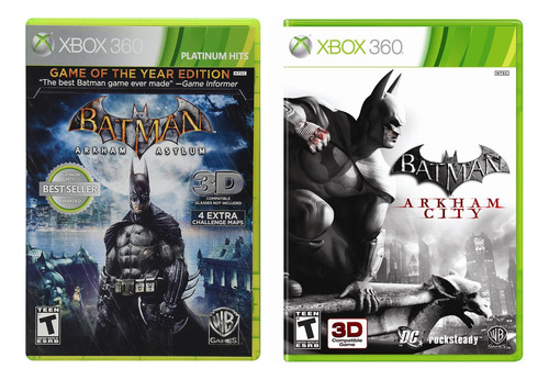 Juegos Xbox 360 Batman: Arkham Asylum Y Arkham City