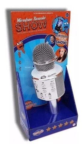 Karaokê Microfone Infantil Branco - Bluetooth Musical Toyng