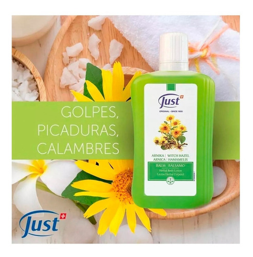 Imagen 7 de 7 de Balsamo De Arnica 290 Ml Swiss Just Sellado Y Original