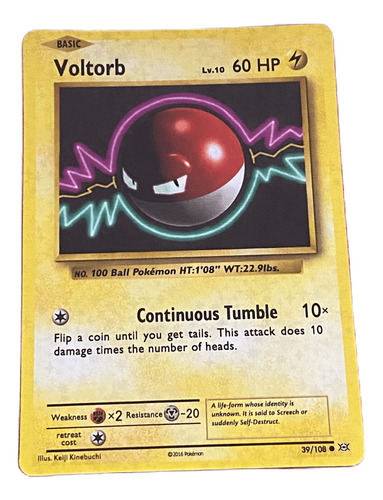 Juego De Carta Pokemon Holográfica Alternativa Voltorb
