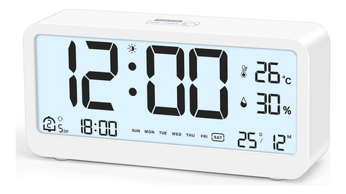 I Despertador Digital Com Grande Display Lcd, Toque Alto [u]