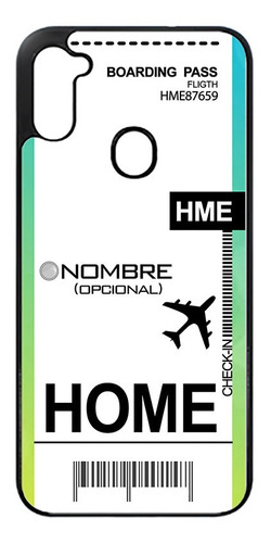 Funda A11 A31 A21 A21s Boleto Avion Home  Personalizada