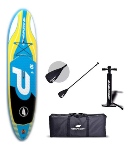 Tabla Stand Up Paddle Pathfinder 315 Remo Inflador Bolso Color Celeste/Amarillo