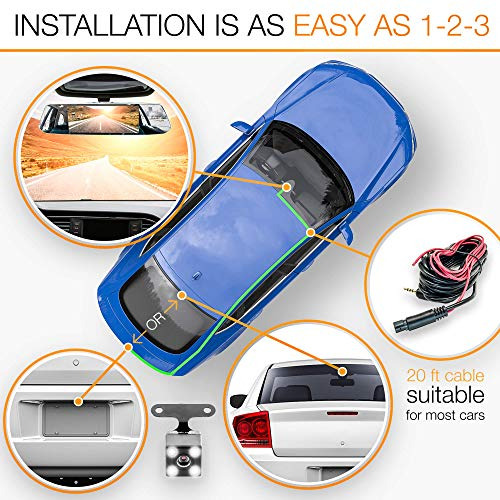 Rear View Mirror Dash Cam 1080p 7  Ips Touch Screen Protect