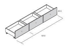 Cajones Inferiores X 3 Mueble La Valenziana Color A Eleccion
