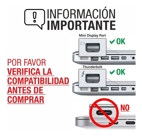 Imagen 2 de 4 de Adaptador Thunderbolt Mini Display Port A Hdmi Displayport