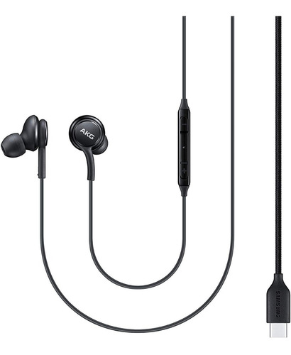 Imagen 2 de 4 de Auriculares Samsung Usb C Akg Negro