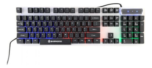 Kit Teclado Gamer Con Mouse Rgb Blanco/negro D280 Teclado Negro
