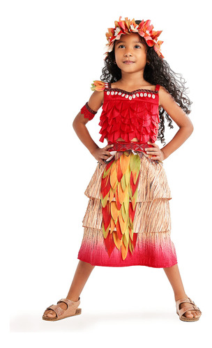 Disfraz Disney Moana Deluxe Para Niños De 7 A 8 Años