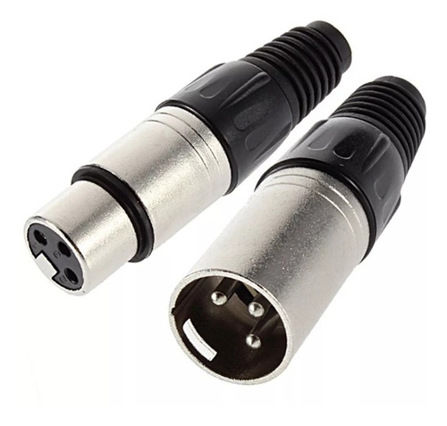 Par De Fichas Canon Macho Y Hembra Venetian Combo Xlr 3 Dmx