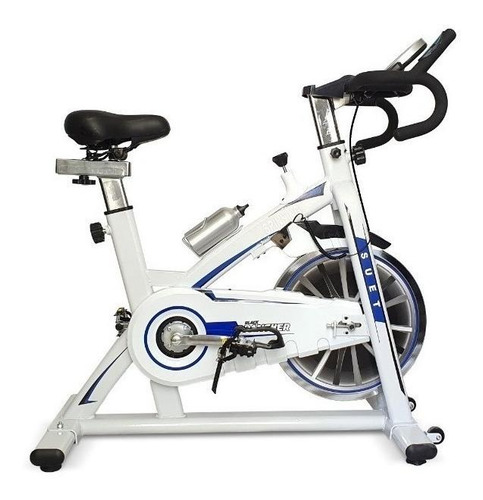 Bicicleta ergométrica Black Panther Suet cor branco e azul