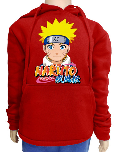 Buzo Canguro Grueso Abrigable Naruto Niño  Anime Shippuden
